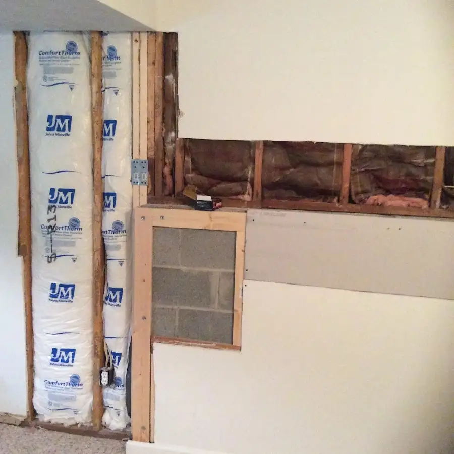 Wall insulation replacement during Odor Removal & Deodorization in Parkland